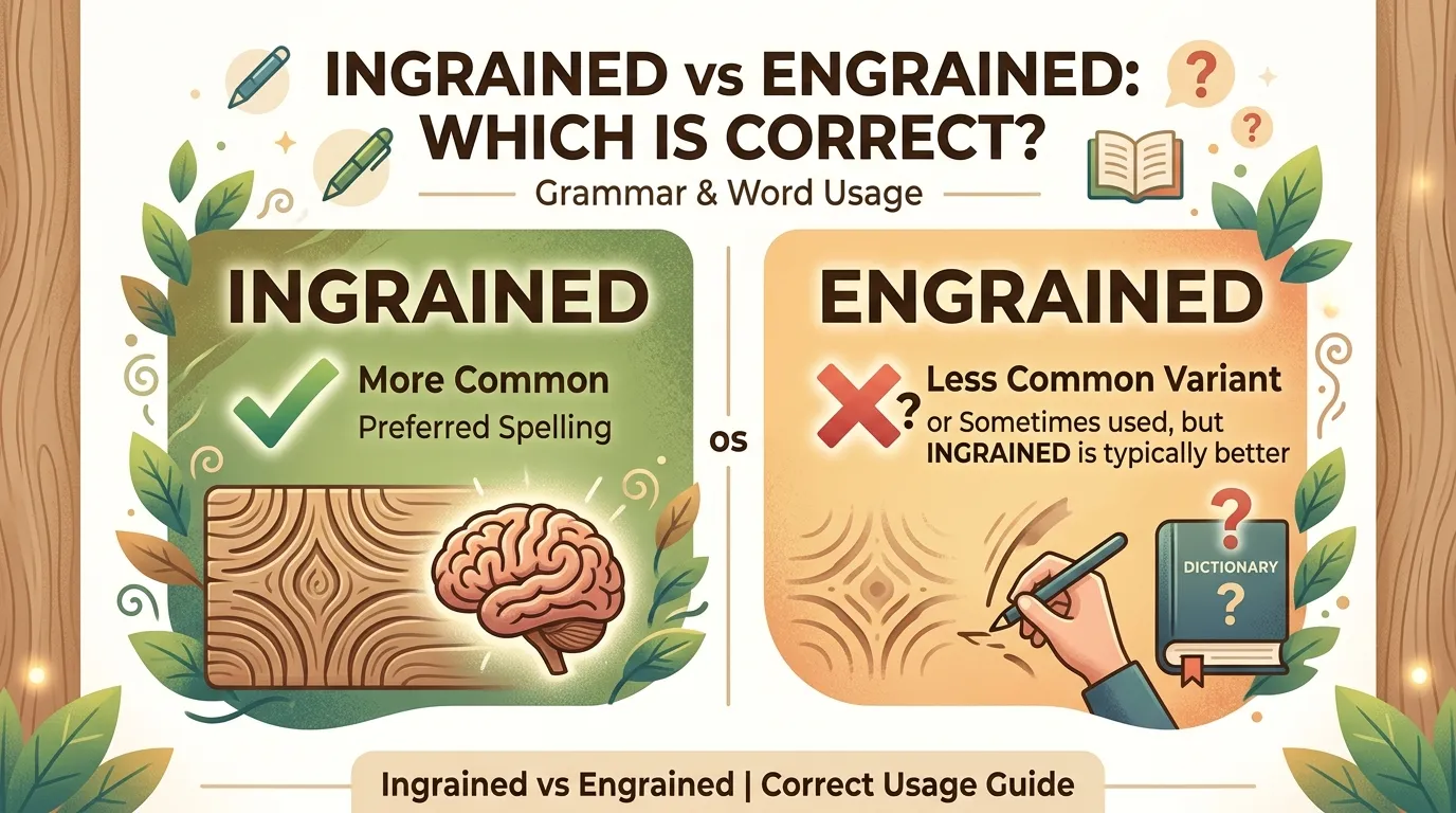 Ingrained vs Engrained: Which Spelling Is Correct?