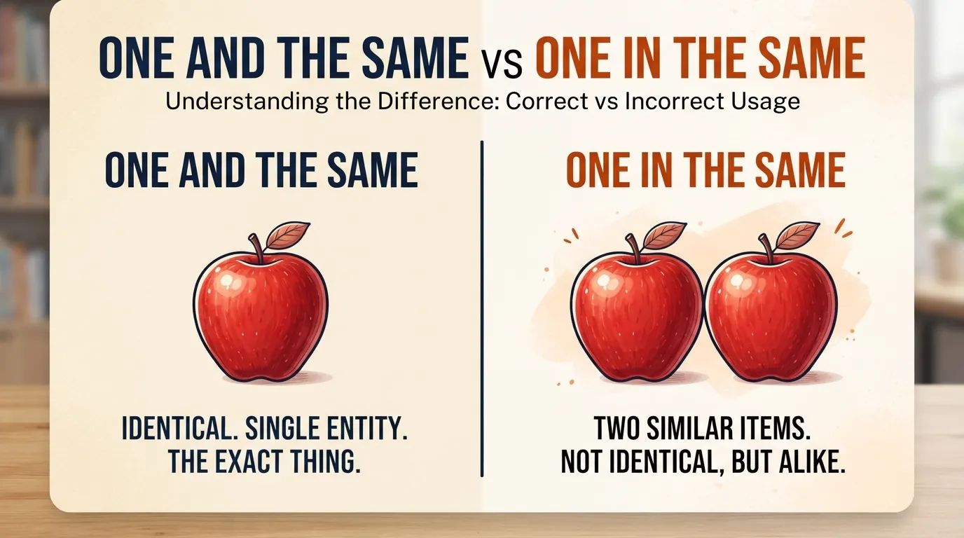 One and the Same vs. One in the Same