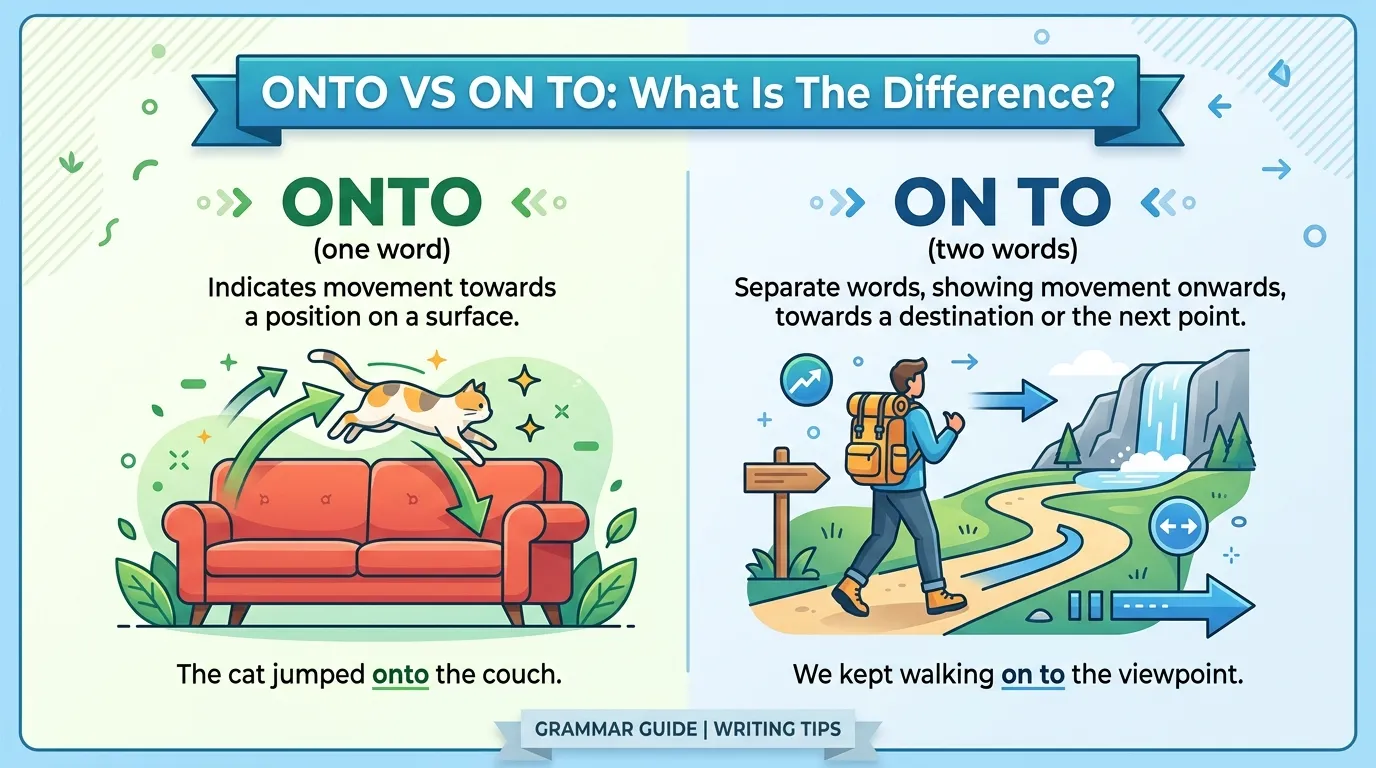 Onto vs On To: What Is the Difference