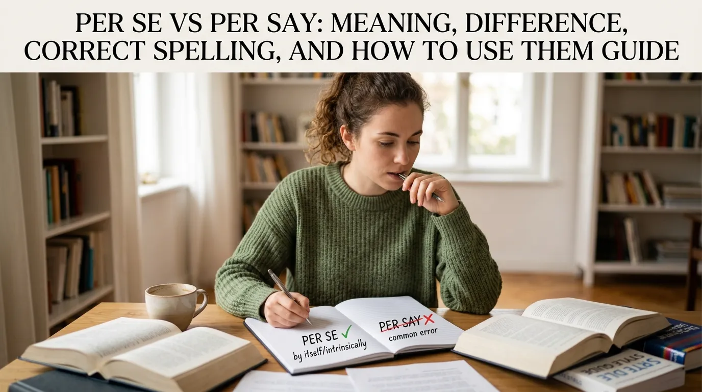 Per Se vs Per Say