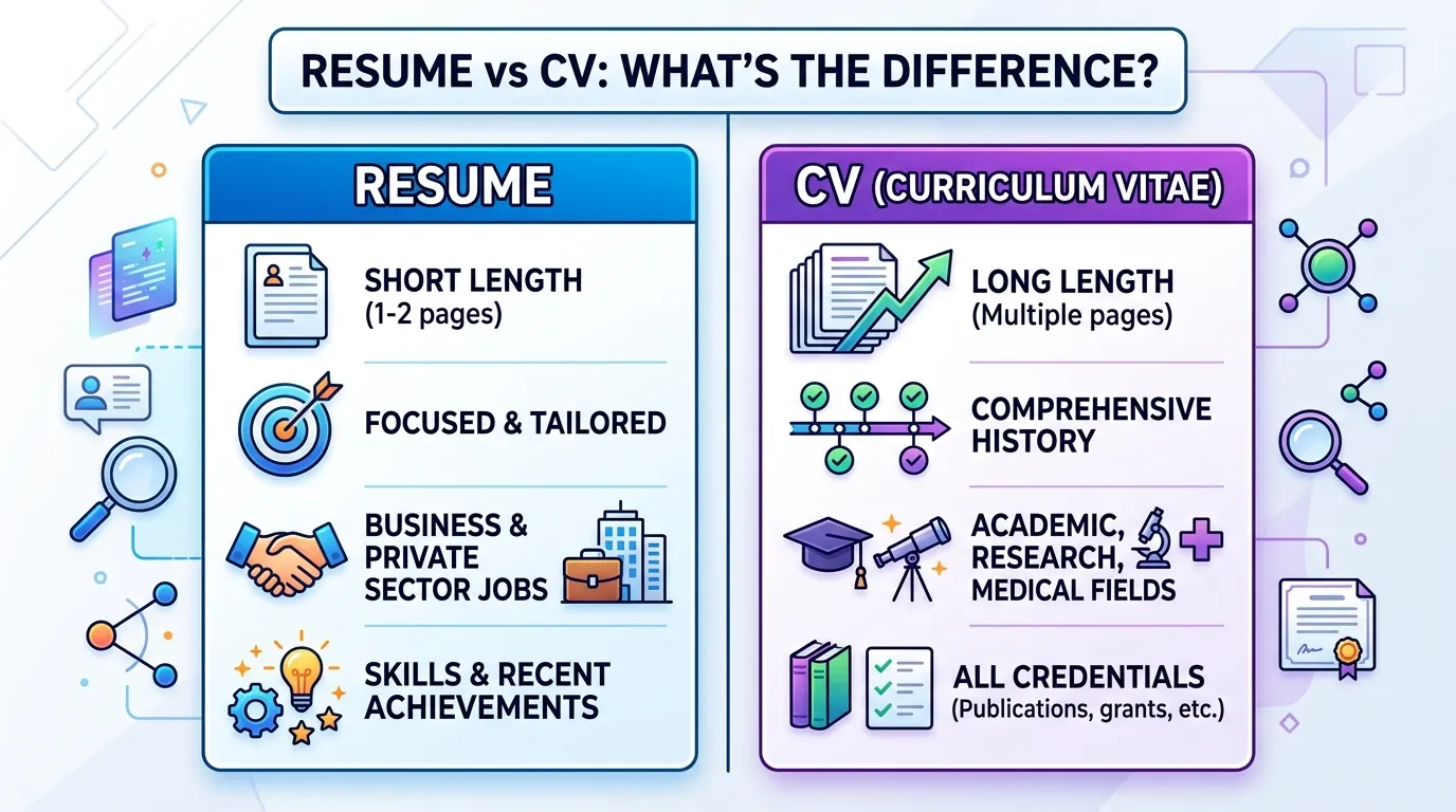 Resume vs CV: What’s the Difference