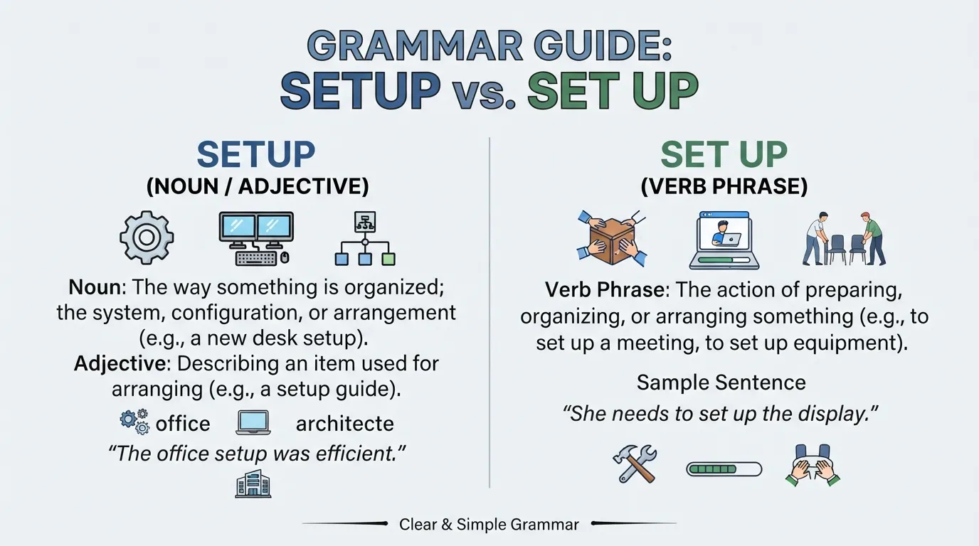 Setup vs Set Up