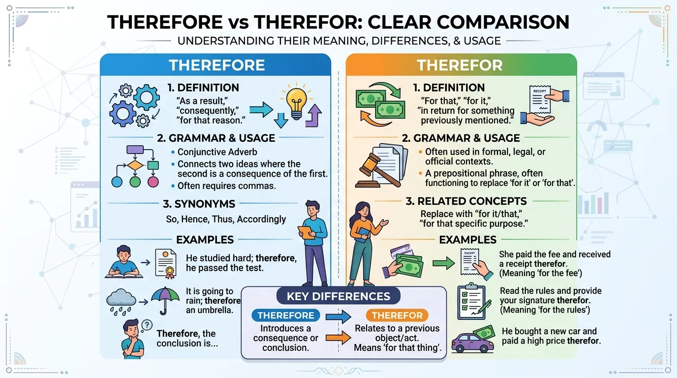 Therefore vs Therefor