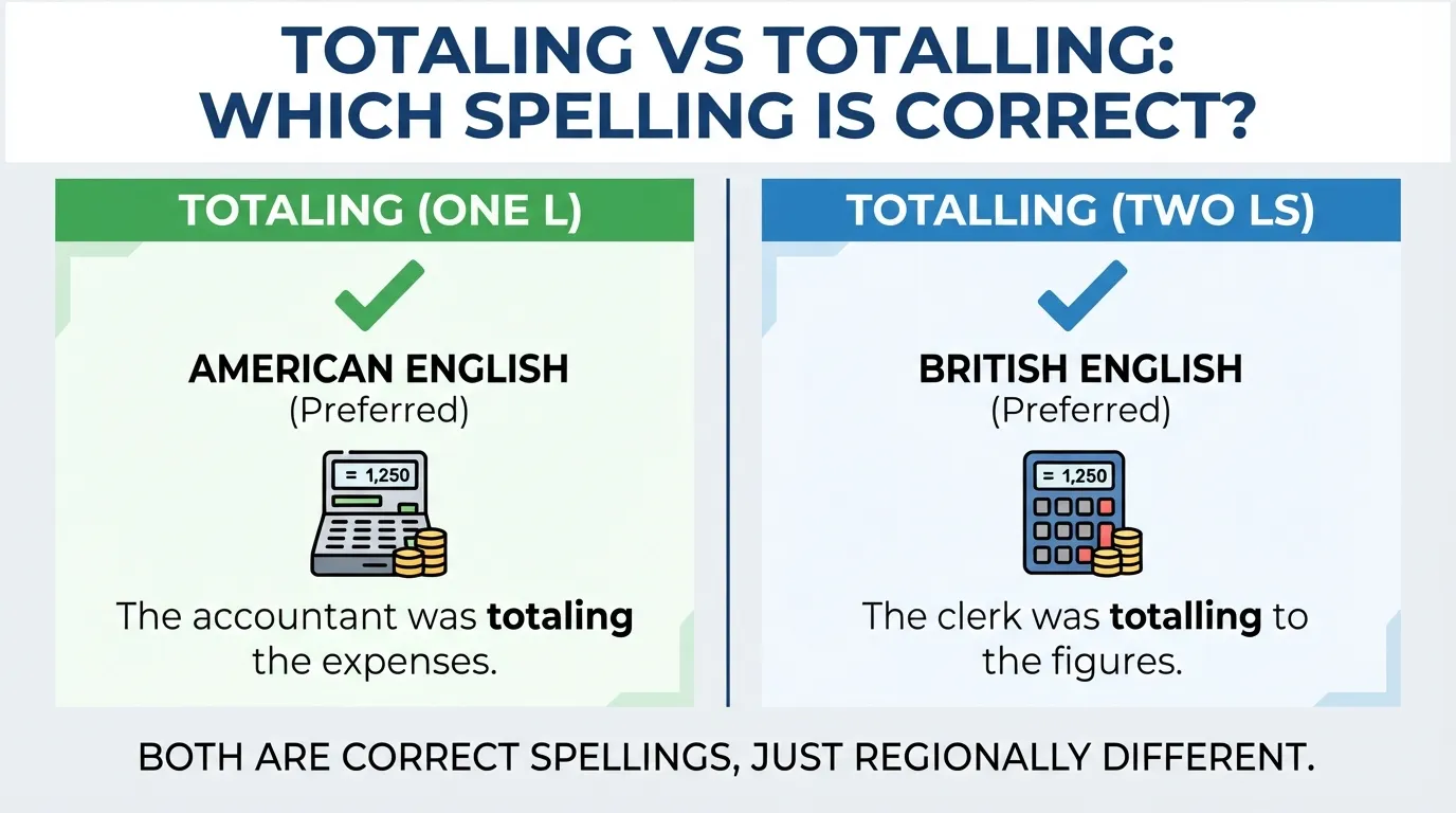 Totaling vs Totalling: Which Spelling Is Correct?