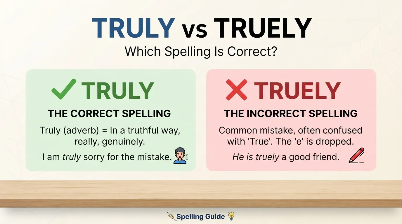 Truly vs Truely: Which Spelling Is Correct?