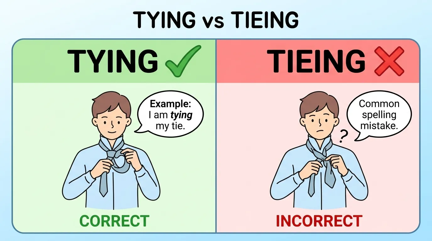 Tying vs Tieing: Which Spelling Is Correct?