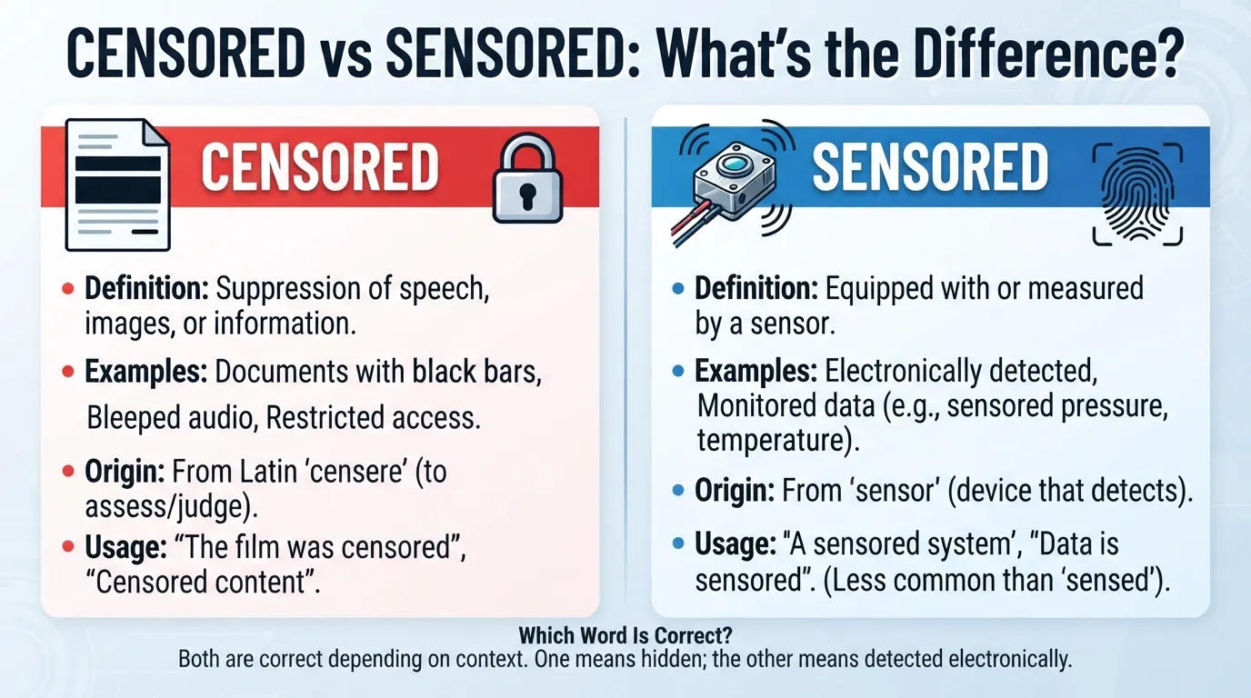 Censored vs Sensored: What's the Difference