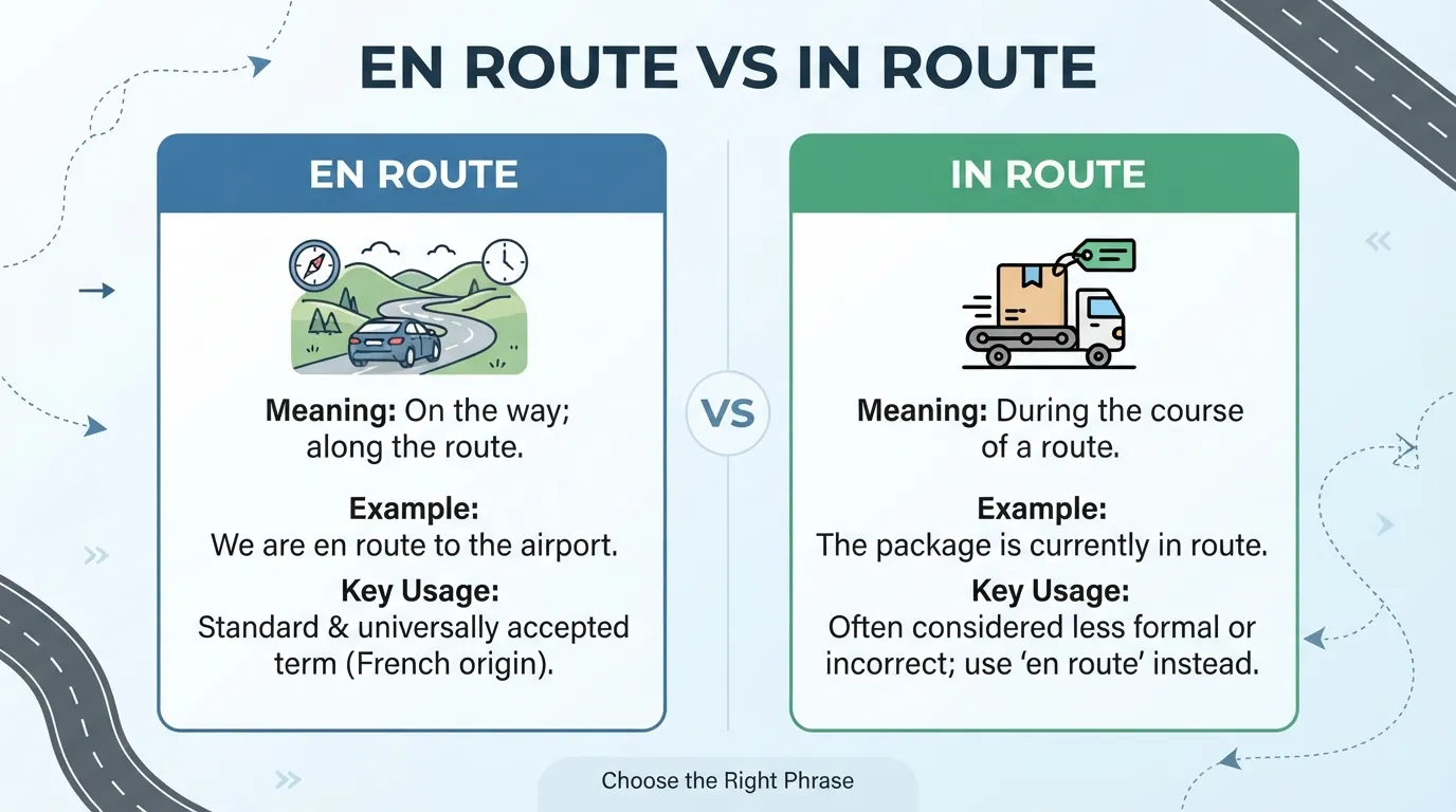 En Route vs In Route