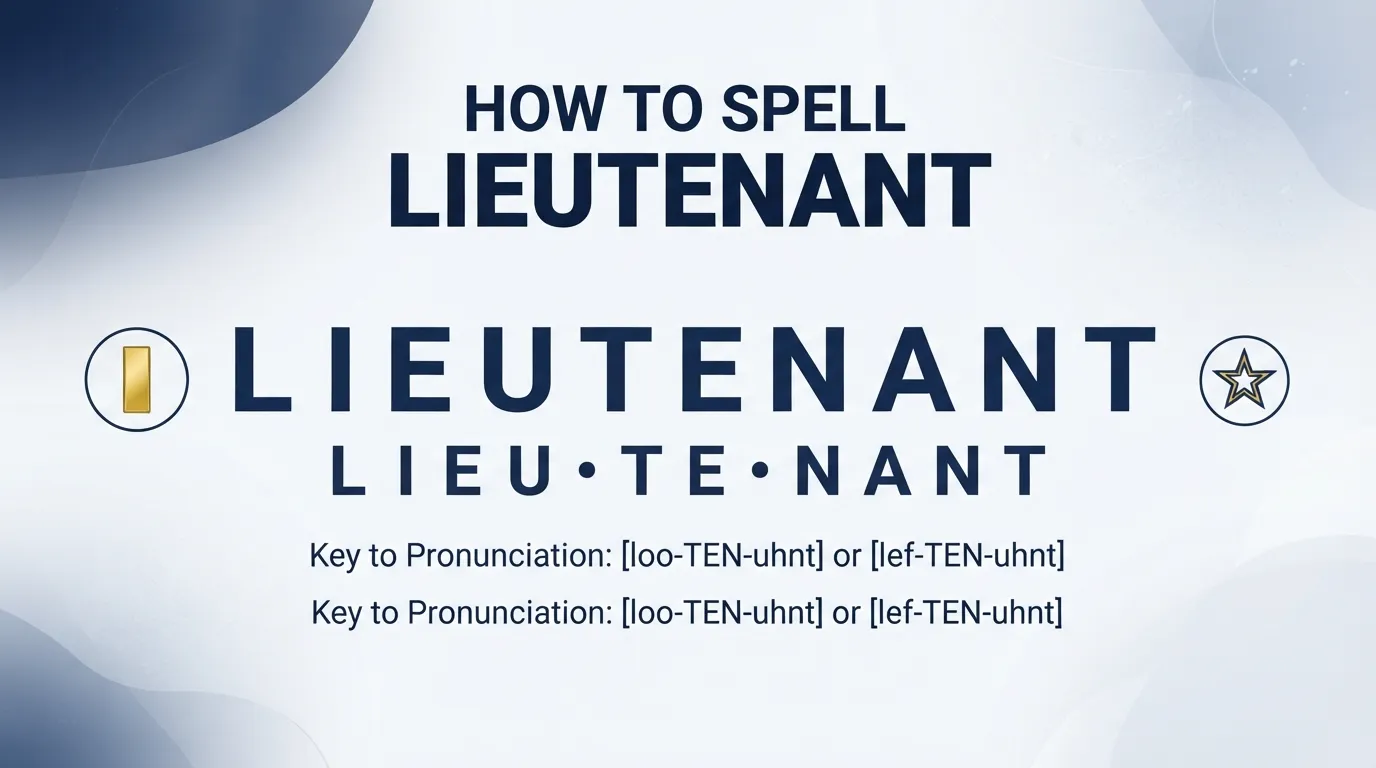 How to Spell Lieutenant: The Correct Spelling