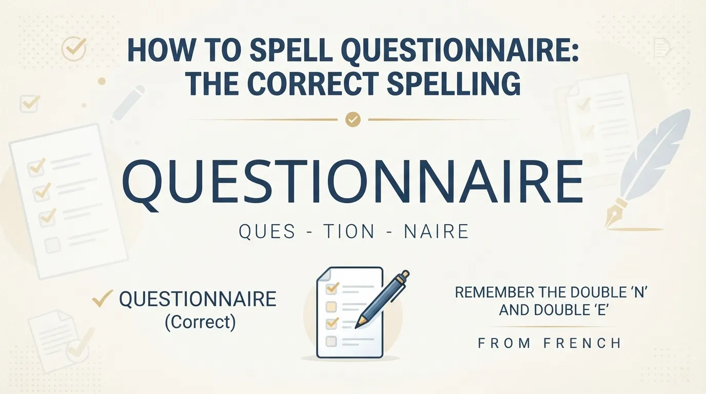 How to Spell Questionnaire: The Correct Spelling