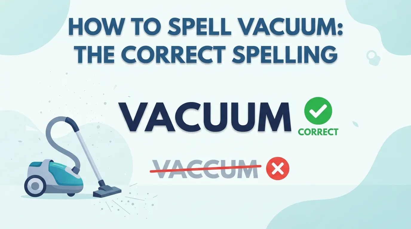 How to Spell Vacuum: The Correct Spelling