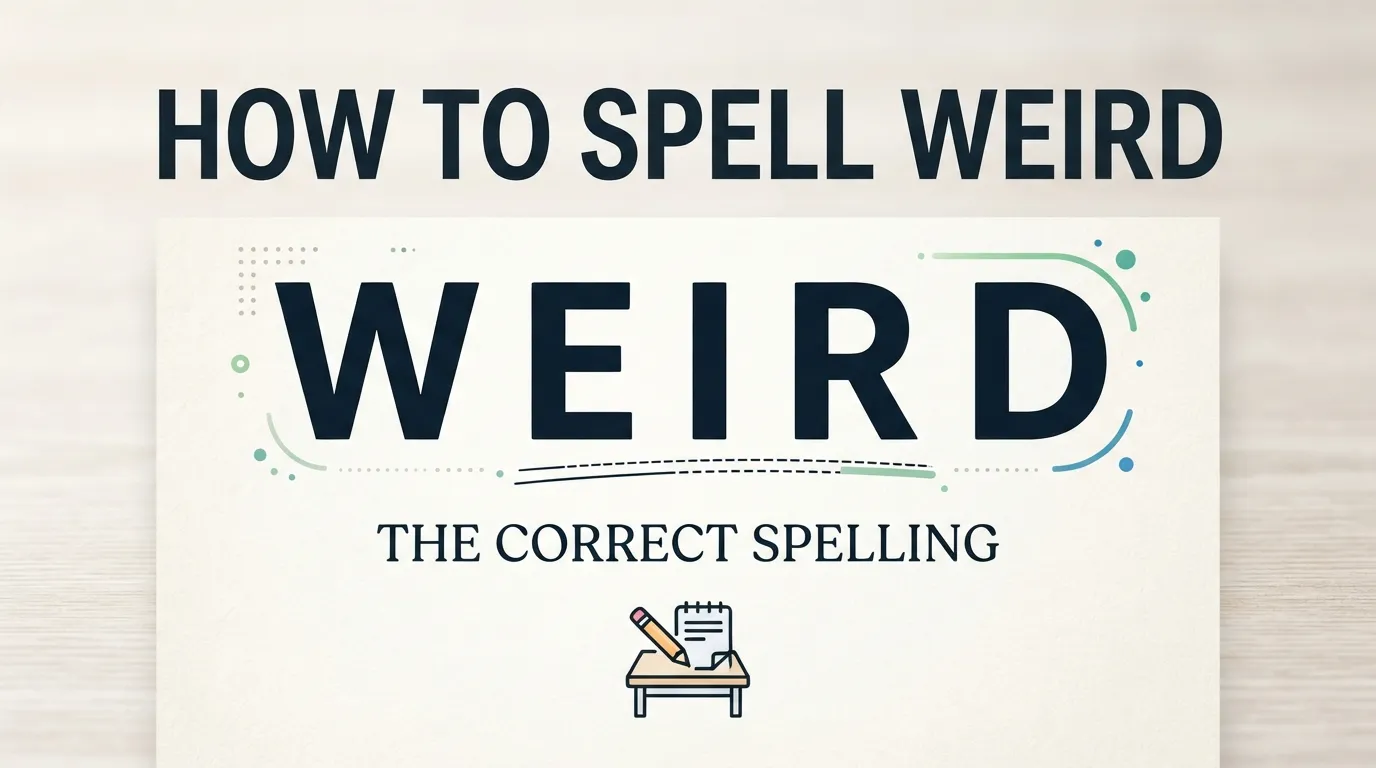 How to Spell Weird: The Correct Spelling