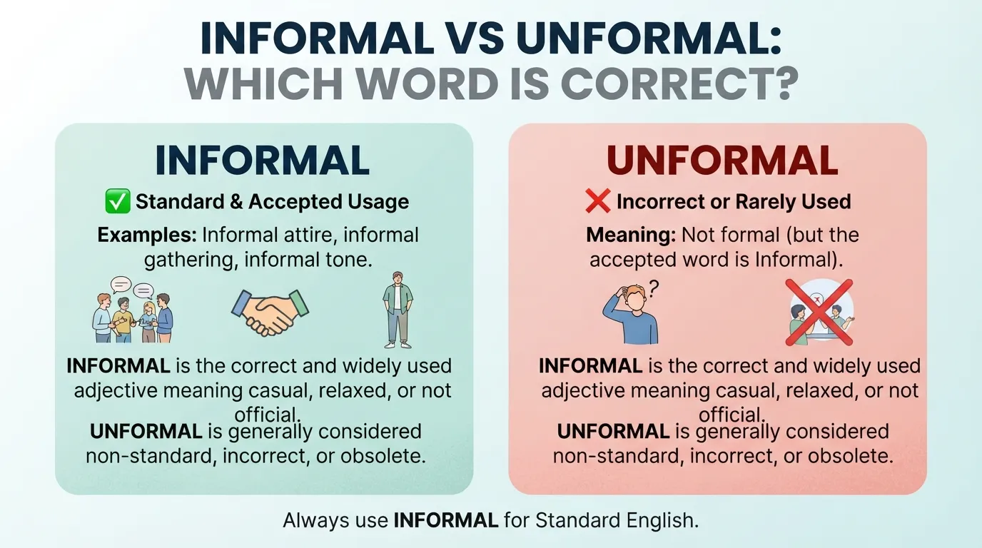 Informal vs Unformal: Which Word Is Correct