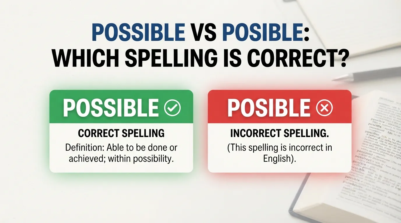 Possible vs Posible: Which Spelling Is Correct?