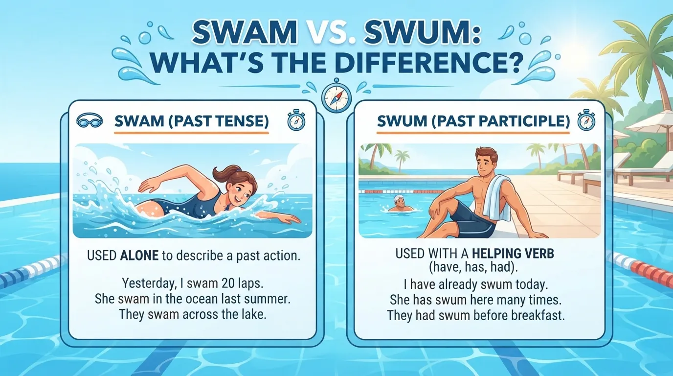 Swam vs Swum: What's the Difference